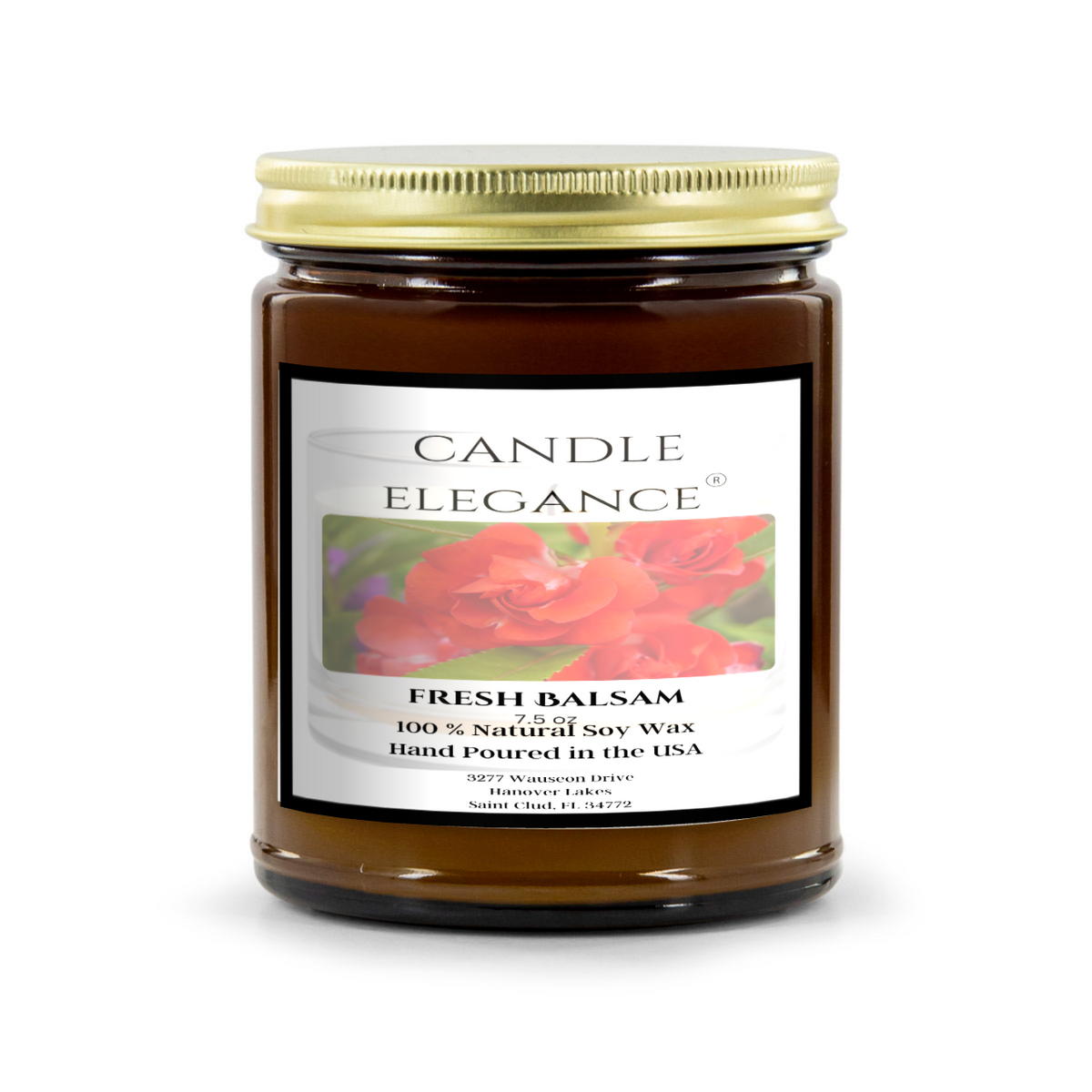 Transform any space into a cool and woodsy getaway with our Fresh Balsam candle. Made in the USA with a natural soy wax blend, this candle offers a refreshing blend of balsam, eucalyptus, fir, and cedarwood. Relax and unwind while enjoying the soothing benefits of this expertly crafted scent in our reusable, amber glass jar with a shimmering gold lid.