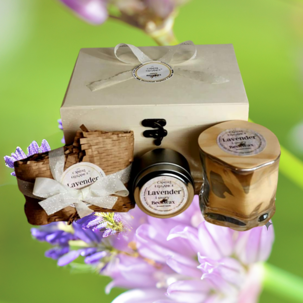 Candle Elegance Lavender Trio Gift Set. Beeswax candles are a durable and long-lasting option that burn brighter, longer, and cleaner than other types of candles. They have been used for centuries around the world. Additionally, beeswax is non-toxic and burns cleanly.