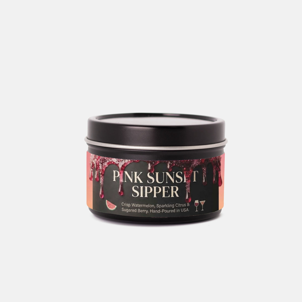 Pink Sunset Sipper Candle