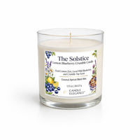 A 12.5 oz scented candle in a clear glass jar with a white wax fill and a single wick.