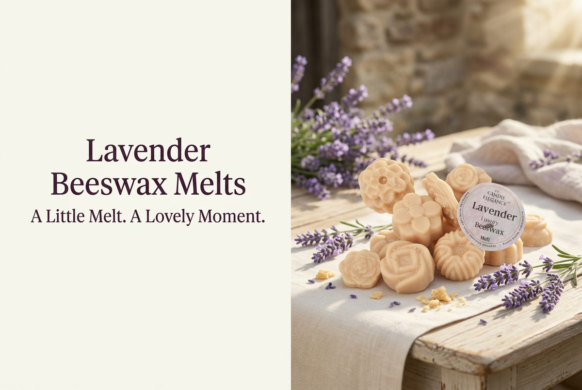 Lavender beeswax melts banner
