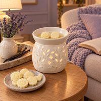 Lavender Vanilla melts in a serene evening reading nook