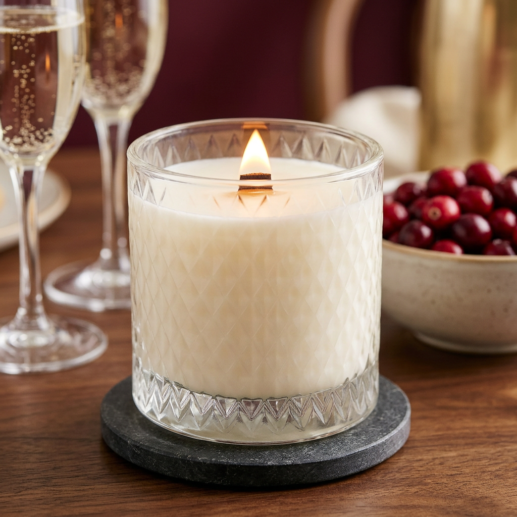 Replacement Cranberry Prosecco celebration image matching the reference candle
