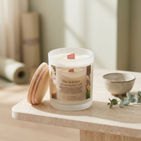 Solstice candle in a peaceful wellness room
