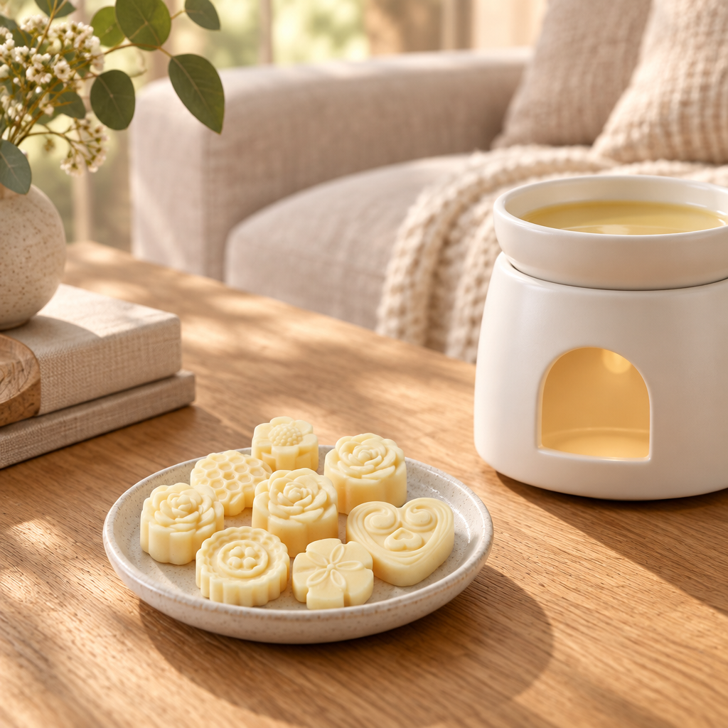 Wax melts in a cozy living room